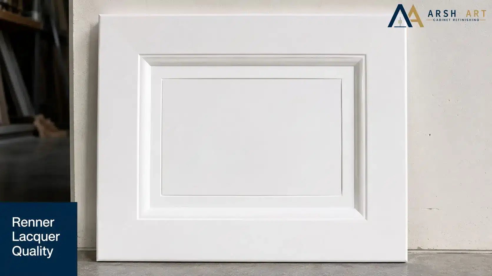 Renner 2K lacquer sprayed cabinet door — smooth factory finish at Arsh Art shop, Vaughan
